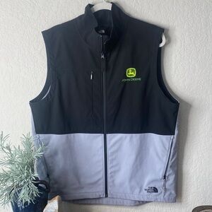The North Face John Deere Black & Grey Men's Softshell Vest XL